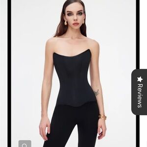 Stylish Black Perfect Corest Lace-Up Corset Size M